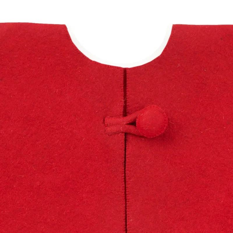 Handmade Christmas Tree Skirt in Felt - Candy Canes - 60"