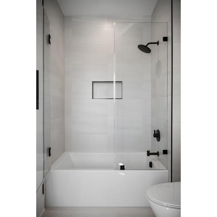 Hydro Systems Sydney 60'' x 34'' Alcove / Tile In Whirlpool Acrylic Bathtub SYD6034AWP-WHI-LH-WOV.WHI