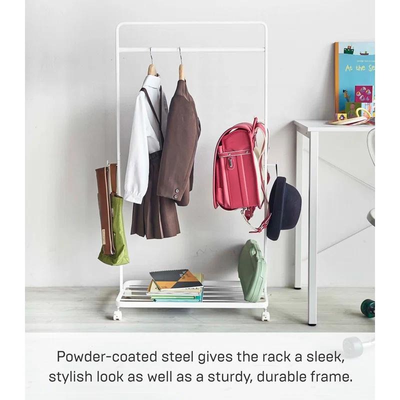 Yamazaki Home Kids Clothes Rack, Steel, Wheels