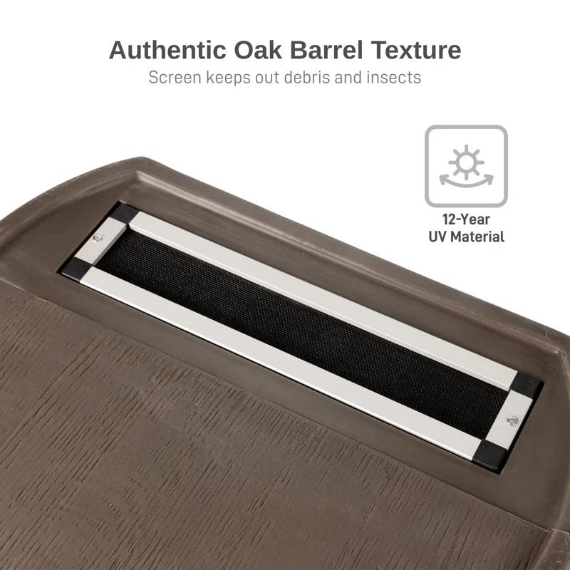 RTS Companies RTS Home Accents 50 Gallon Flat Back Rain Barrel