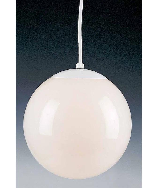 Volume Lighting 1-Light Globe Pendant with White Opal Glass