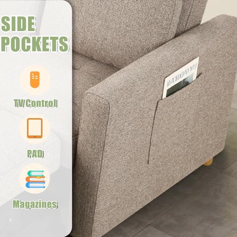 Ebern Designs Meit 49"W Convertible Sleeper Sofa 3-In-1 Reclining Sofa Bed Pull Out Couch Bed