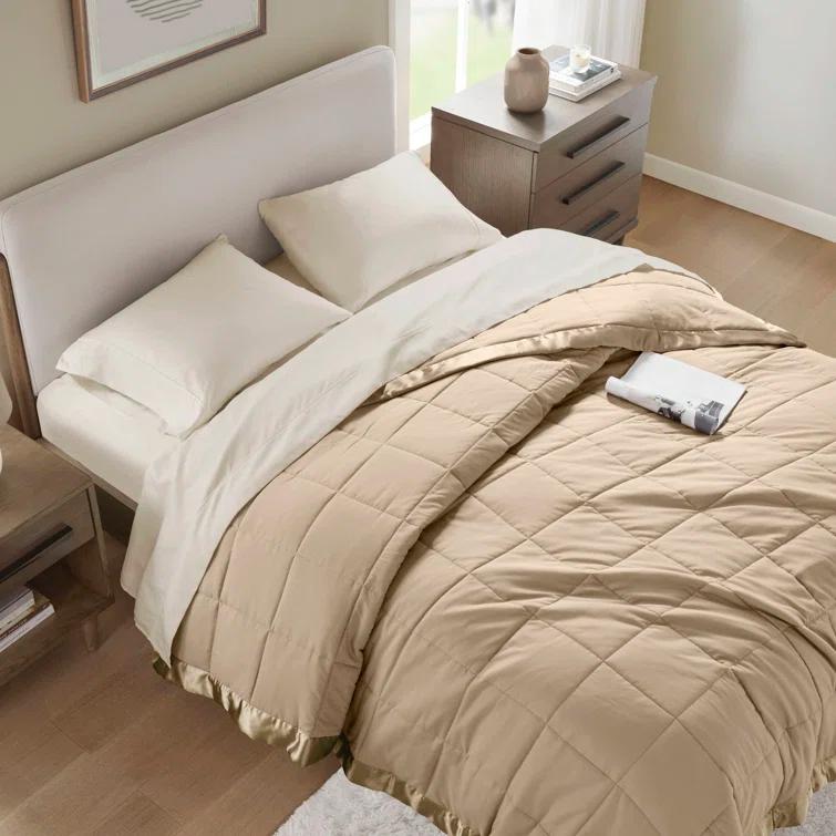 Madison Park Lightweight Down Alternative Blanket with Satin Trim