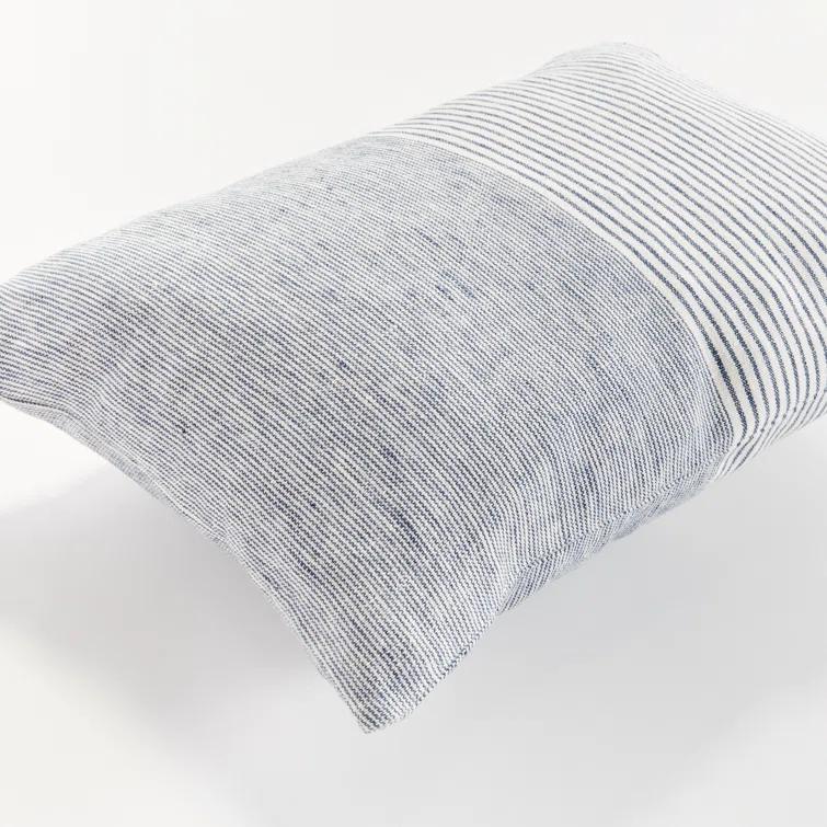 Napa Home and Garden Otis Pin Textured Linen Reversible Throw Pillow