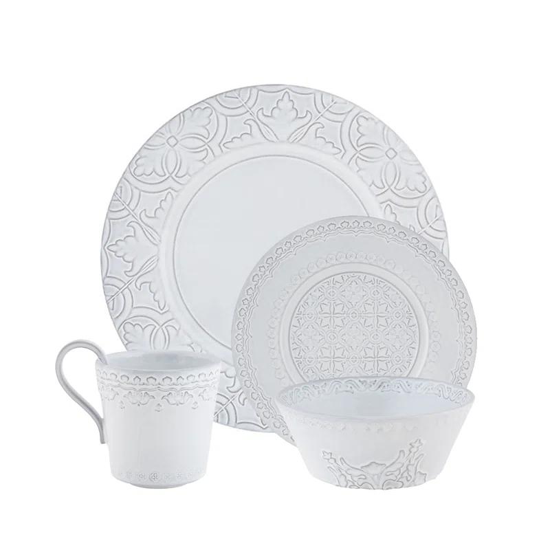 Bordallo Pinheiro 16 Piece Handmade Dinnerware Set - Service for 4 (Set of 4)
