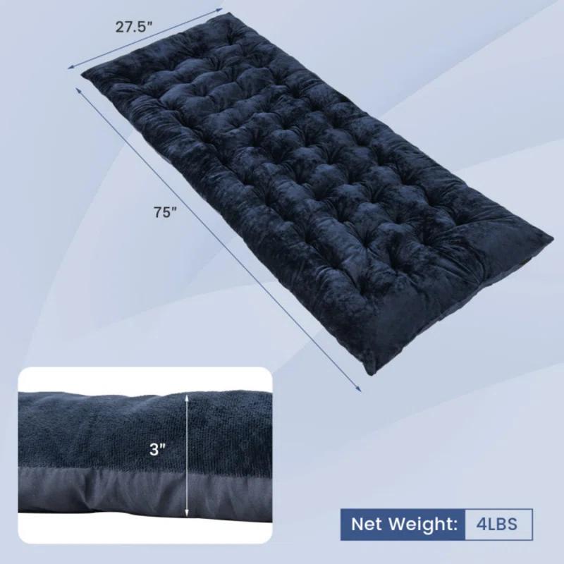 Spiritual Realm 75 x 27.5 Inch Camping Cot Pads with Soft and Breathable Crystal Velvet