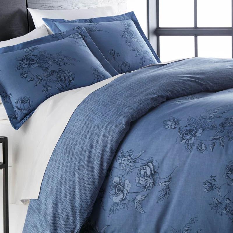 Harmony Collection Microfiber Reversible Duvet Cover Set