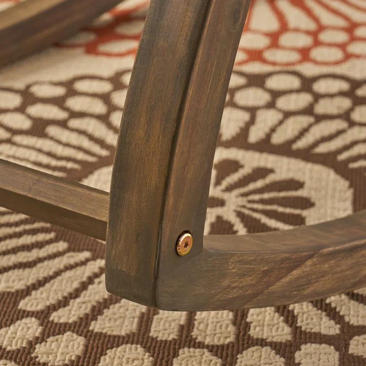 Highland Dunes Outdoor Cathleen Rocking  Solid Wood Chair