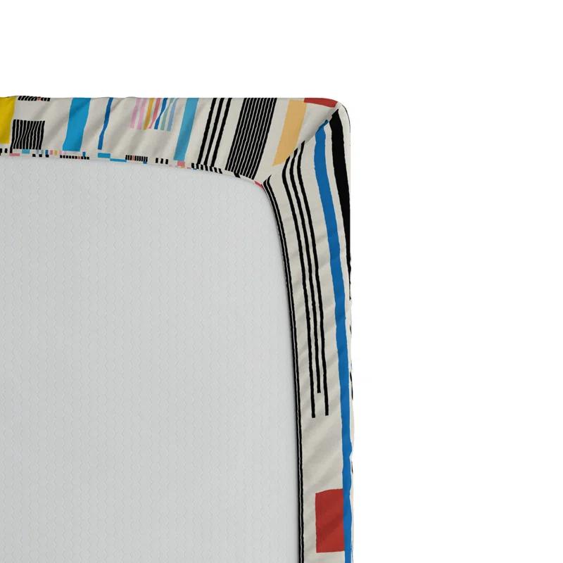 Ambesonne Microfiber Striped Fitted Sheet