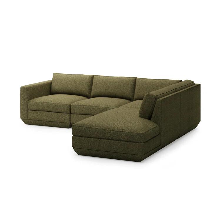 Gus* Modern Podium Modular 4 PC Lounge Sectional B