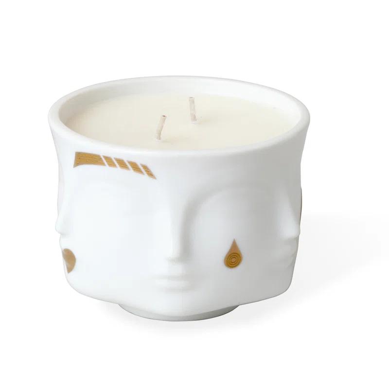 Muse Gilded Scented Designer Candle with Ceramic Holder