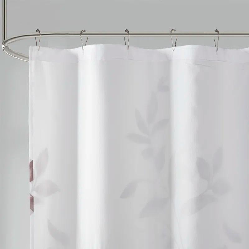 Madison Park Trent Botanical Burnout Floral Printed Shower Curtain