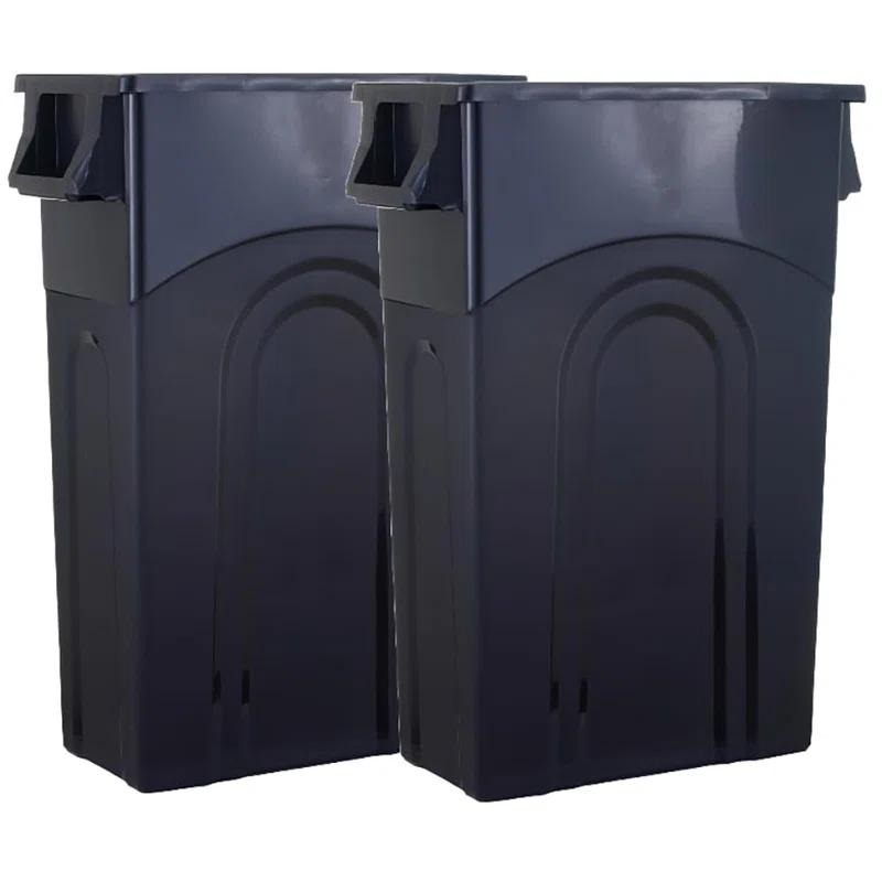 United Solutions United Solutions Highboy Waste Container, 23 Gal, 2 Pack, Space Saving