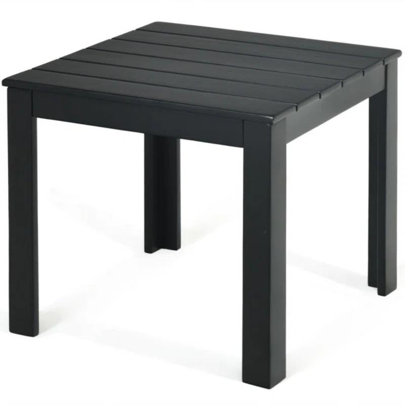 Latitude Run® Wooden Square Patio Coffee Bistro Table