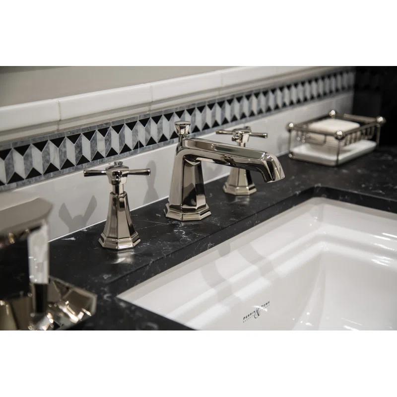 Perrin & Rowe U.3142X-APC-2 Deco Widespread Lavatory Faucet