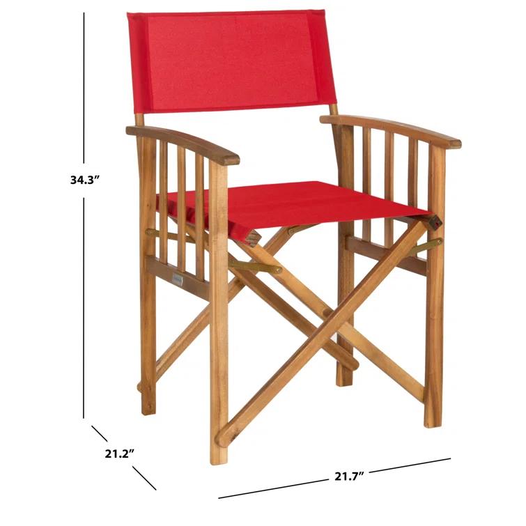 Highland Dunes Woodacre Wood Outdoor Folding Dining Armchair (Set of 2)
