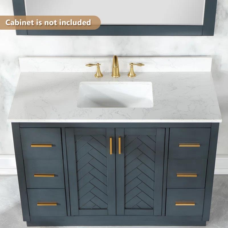 Altair Ceres 49" Engineered Stone Single Bathroom Vanity Top with Sink
