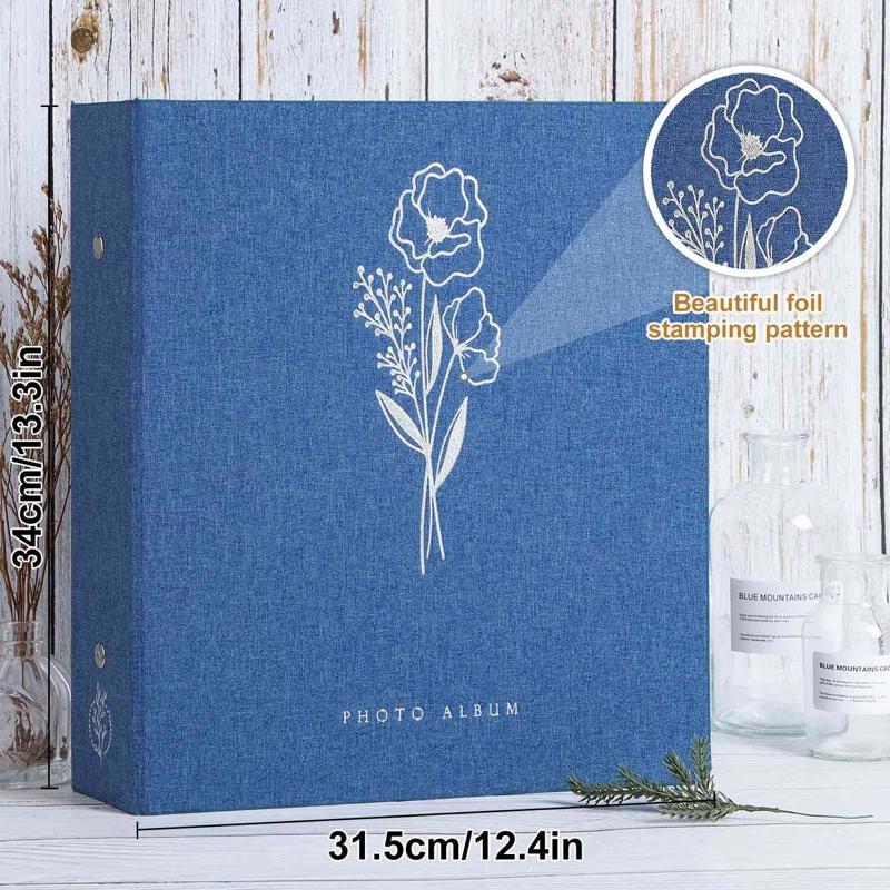 BEACHWATER POOL & SPA, LLC Photo Album 4X6 1000 Pockets, Extra Large Capacity Linen Cover Picture Albums Holds 1000 Horizontal And Vertical Photos