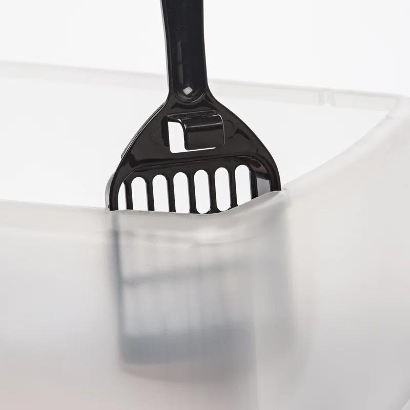 IRIS USA, Open-Top Cat Litter Box with Shield with Scoop