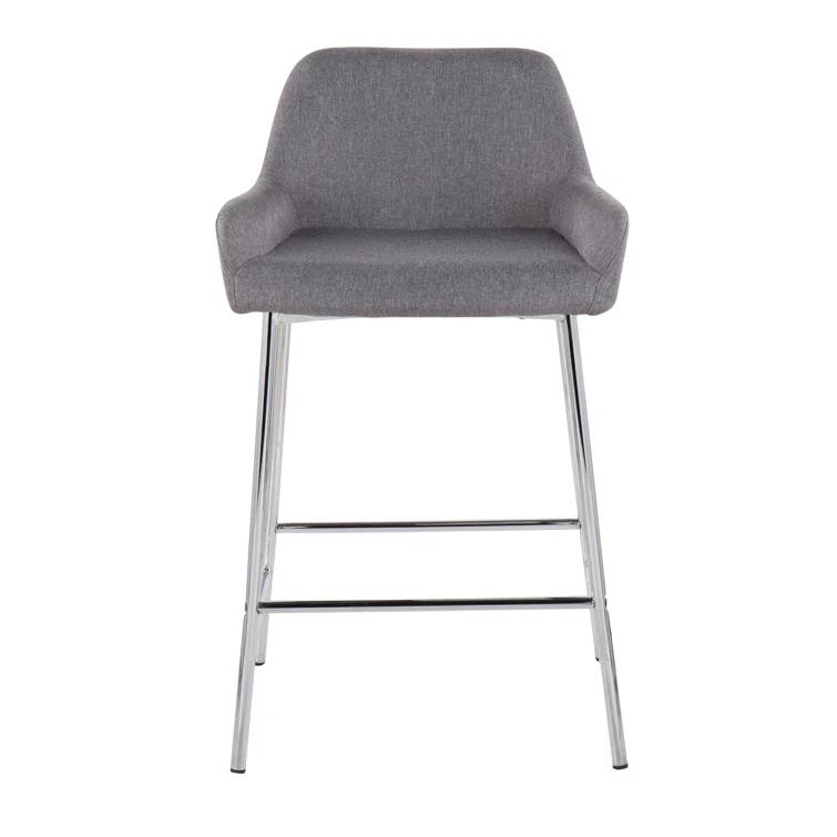Willa Arlo™ Interiors Cassiopeia Upholstered Counter Stool with Metal Frame (Set of 2)