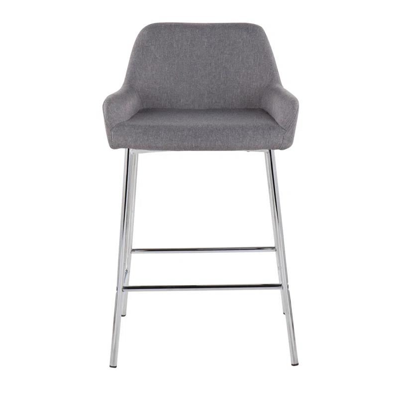 Willa Arlo™ Interiors Cassiopeia Upholstered Counter Stool with Metal Frame (Set of 2)