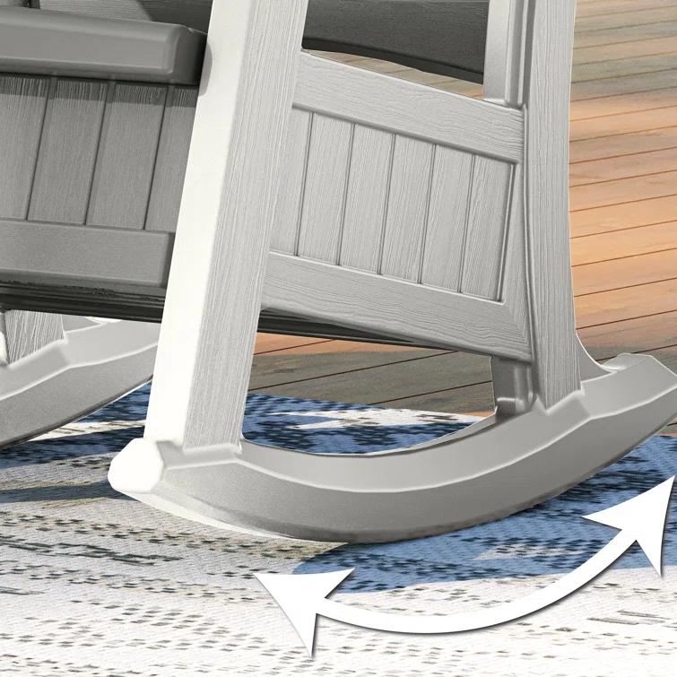 Suncast Suncast Outdoor Rocking Chair with Storage