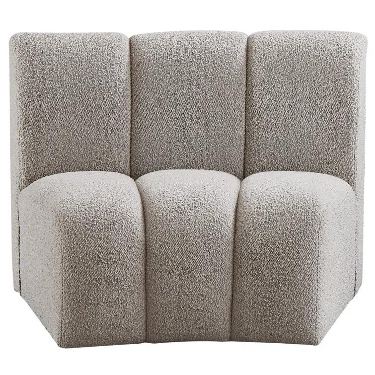 Everly Quinn Izen 43" W Boucle Fabric Modular Chair