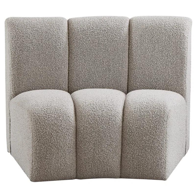Everly Quinn Izen 43" W Boucle Fabric Modular Chair
