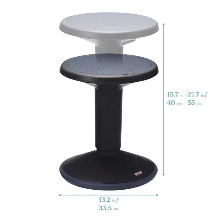 ECR4Kids ECR4Kids Sitwell Wobble Stool with Cushion, Adjustable Height, Active Seating