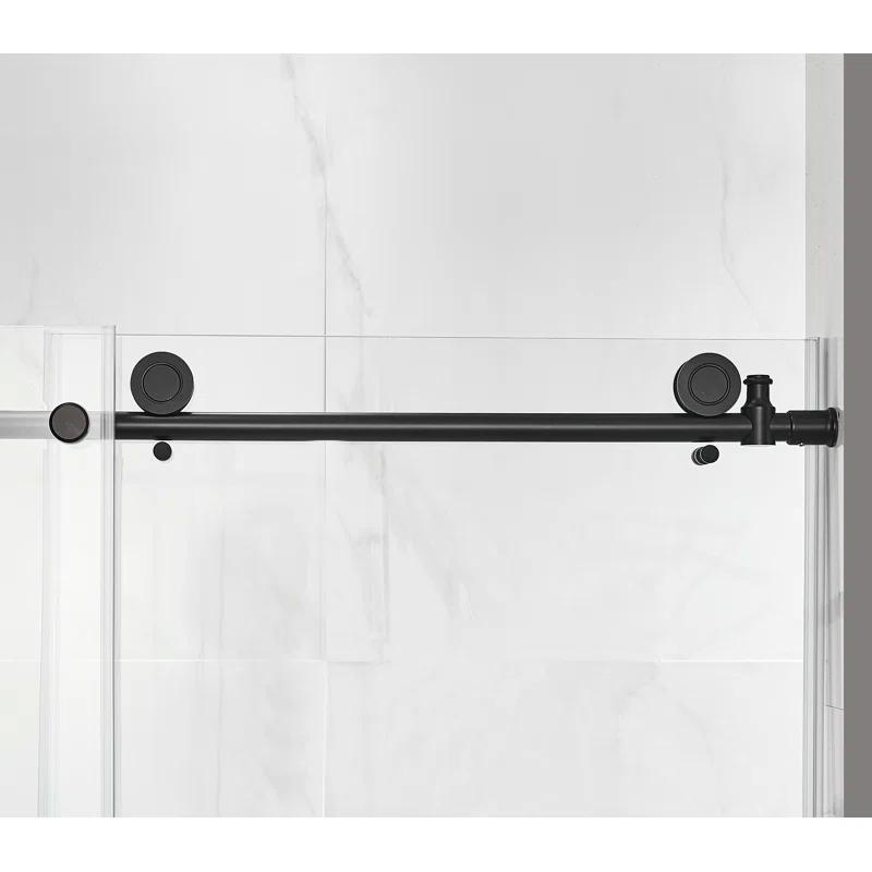 ANZZI SD-AZ13-01MB Madam Series 48" W x 76" H Single Sliding Semi-Frameless Shower Door