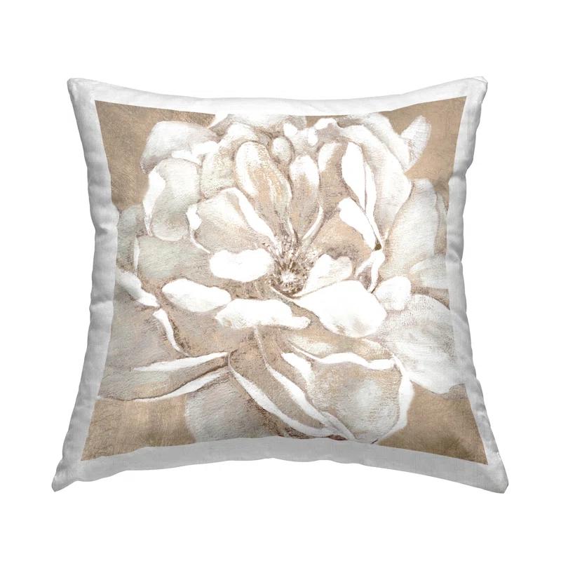 Stupell Industries Blushing Peony Bloom Decorative Printed Throw Pillow Design by Carol Robinson