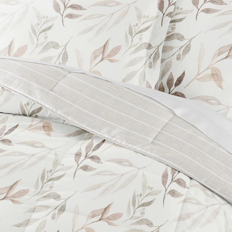 Becky Cameron All Season Down-Alternative Comforter Set in Foliage Stripe