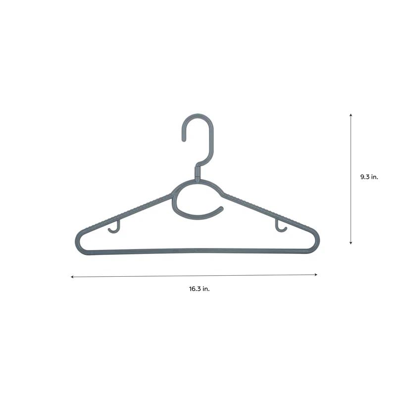 Laundry 360 Woolite Plastic Standard Hanger for Dress/Shirt/Sweater (Set of 5)