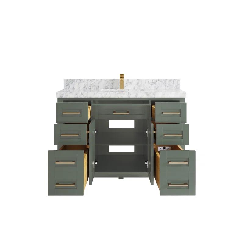 Willow Collections Cambridge 48'' Single Bathroom Vanity with Quartz Top