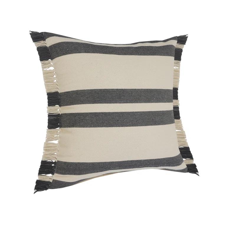 Rajani Home Roznick Fringed Cotton Throw Pillow