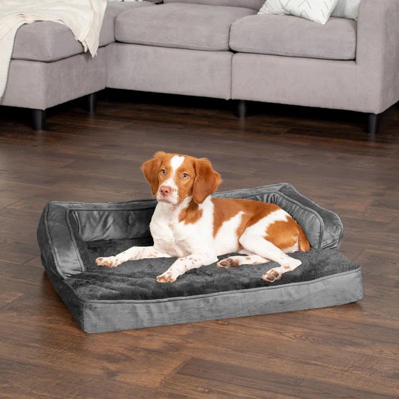 Plush & Velvet Comfy Couch Sofa-Style Pet Bed