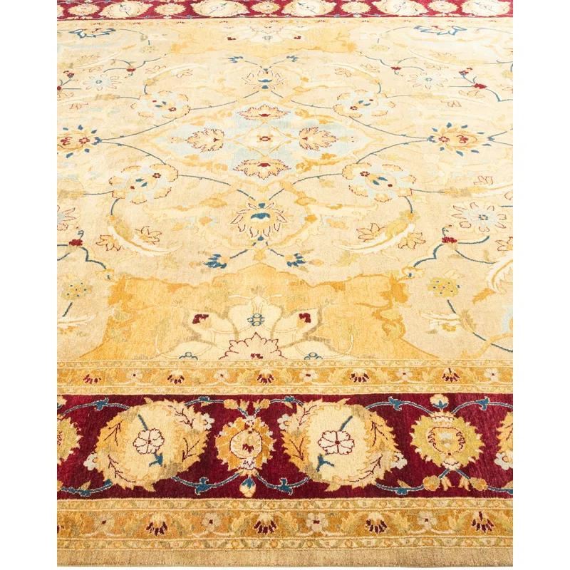 Solo Rugs Classic One-of-a-Kind Hand-Knotted New Age 8'1" x 10'7" Wool Area Rug in Beige/Ivory/Rust | Perigold