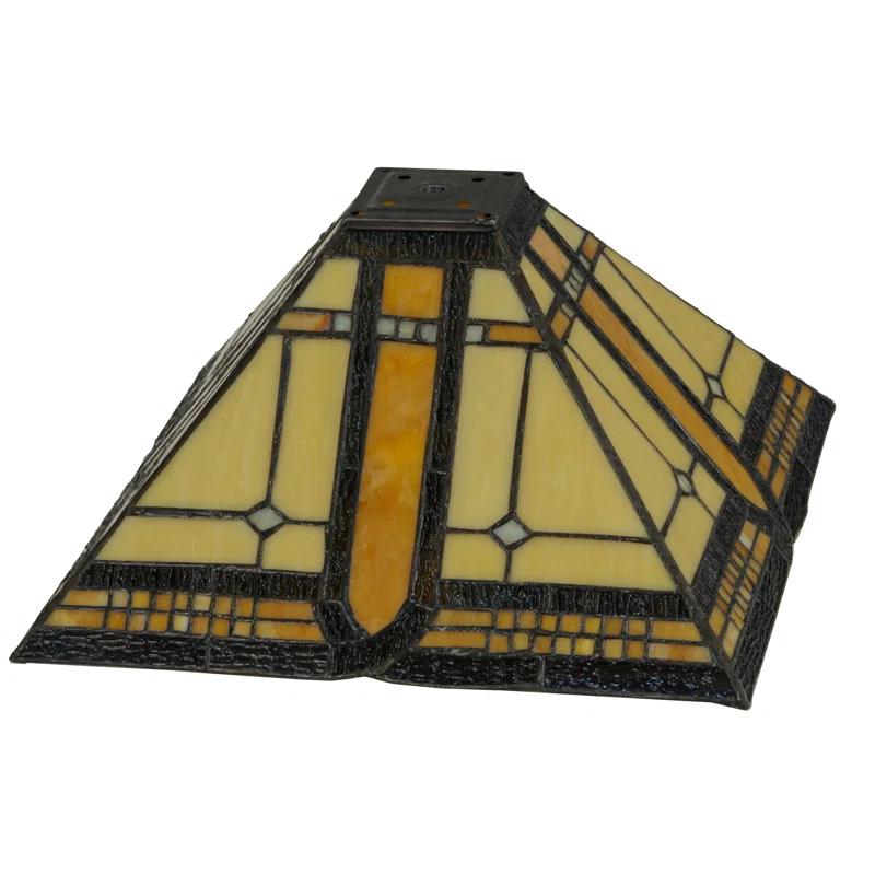 Meyda Tiffany & Stained Glass 7'' H x 18'' W Glass Rectangle Lamp Shade