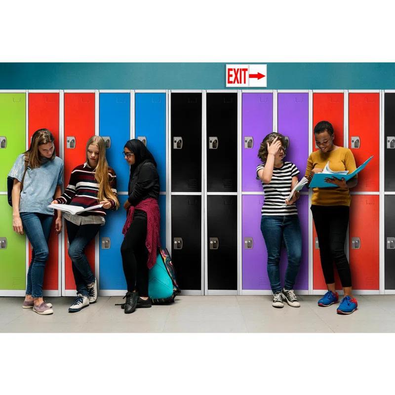 AdirOffice 12'' Wide Steel 2-Tier School and Gym Locker