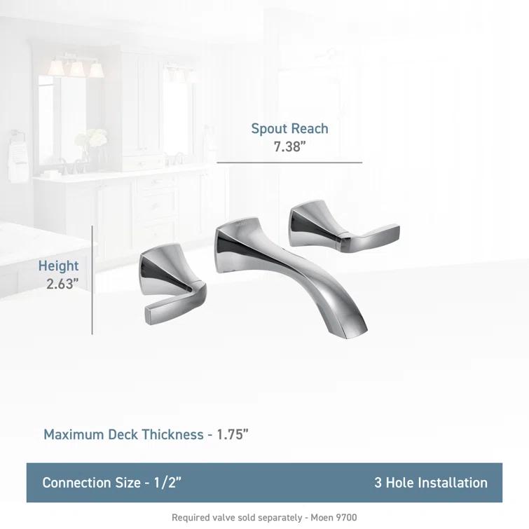 Moen Voss Wall Mounted Bathroom Faucet T6906ORB