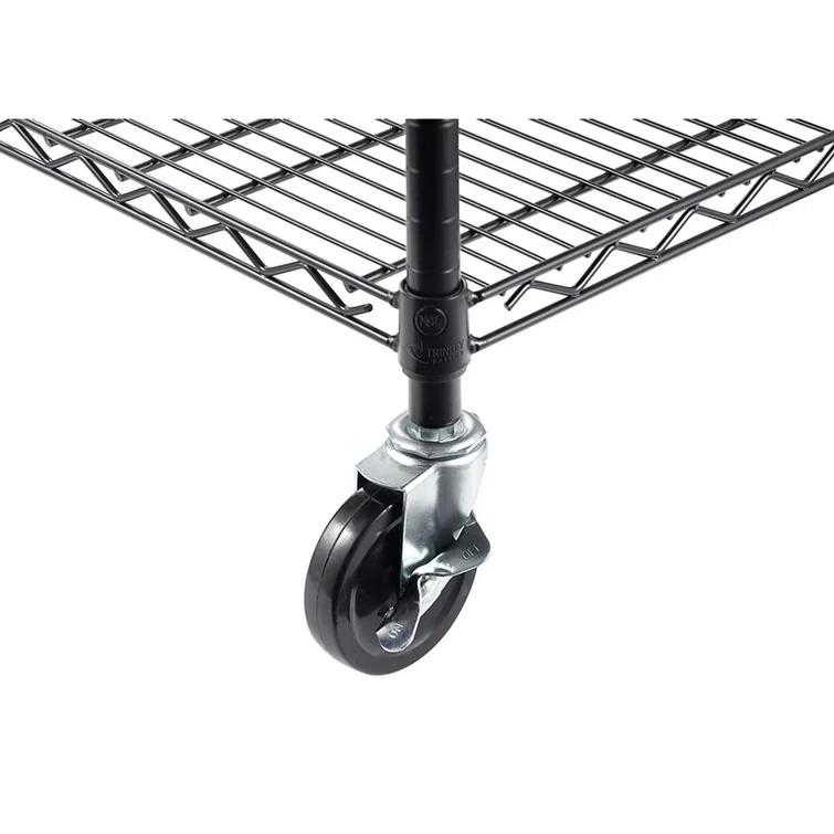 Trinity TRINITY EcoStorage 6-Tier NSF Steel Wire Shelving Unit w/ Wheels (48 in. W x 18 in. D)