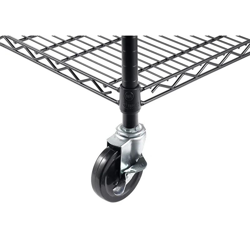 Trinity TRINITY EcoStorage 6-Tier NSF Steel Wire Shelving Unit w/ Wheels (48 in. W x 18 in. D)