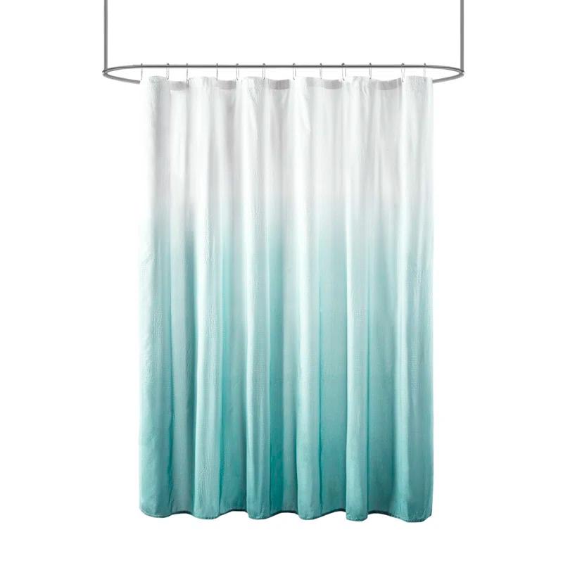 Madison Park Ara Ombre Printed Seersucker Single Shower Curtain