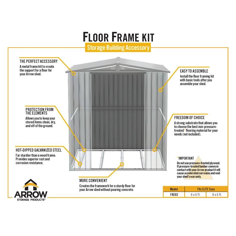 Arrow Arrow Rust Resistant Steel Flooring Kit