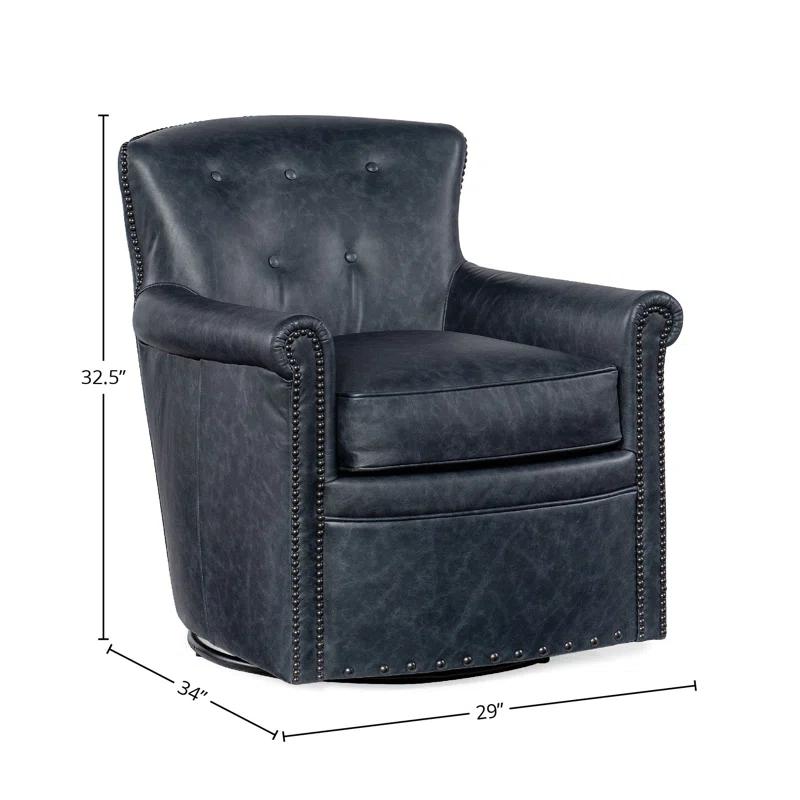 Hooker Furniture Leather Swivel Club Chair