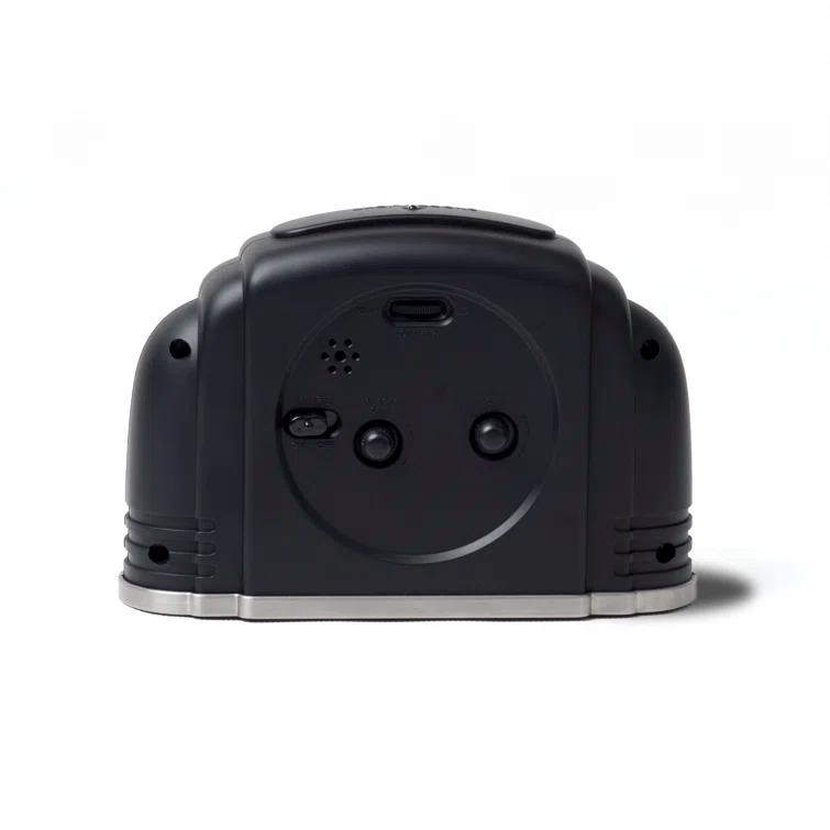 Crosley Analog Quartz Movement / Crystal Tabletop Clock with Alarm in Black
