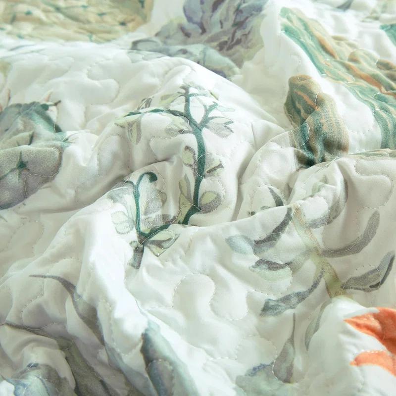 Chezmoi Collection Gregory Serene Desert Cactus Succulent Plants Microfiber Quilt Set