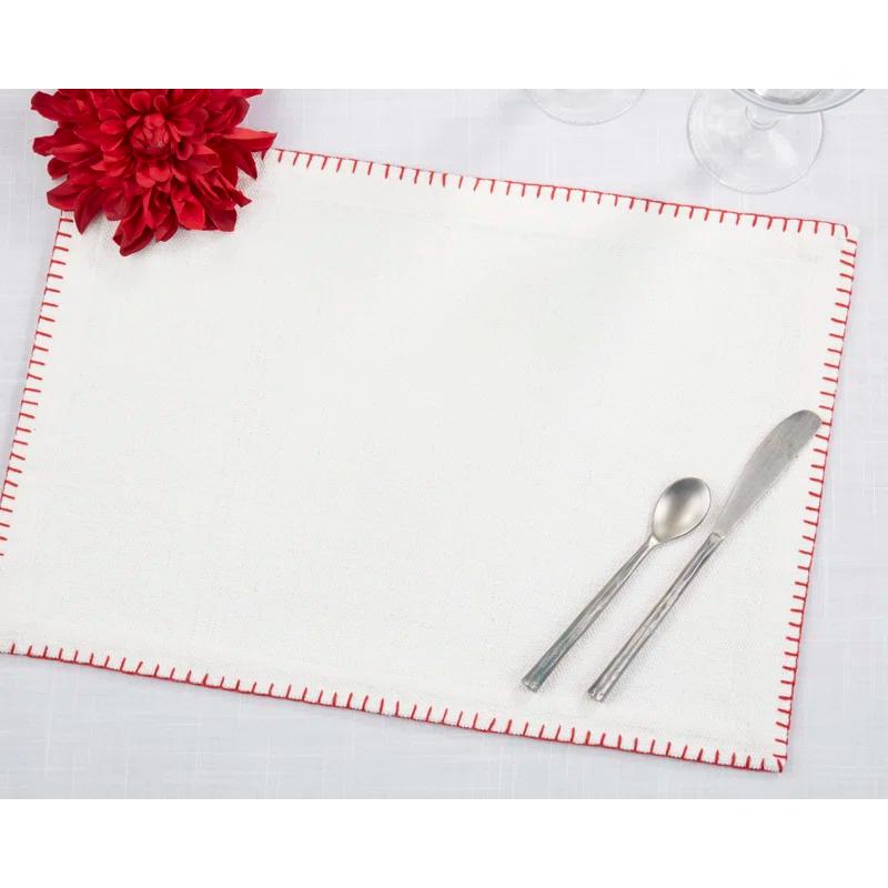 Saro Ivara Cotton Rectangle Placemat (Set of 12)