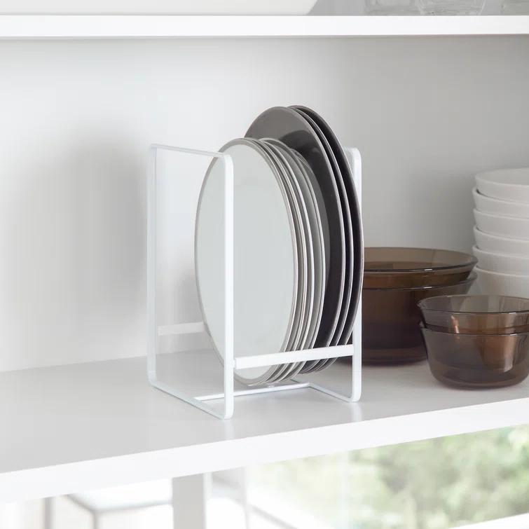 Yamazaki Home Plate Rack/Dish Stand/Dish Storage/Plate Holder, Large, Steel, Large