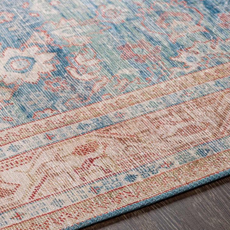 Emi Oriental Dark Blue/Brick Red/Cream Area Rug